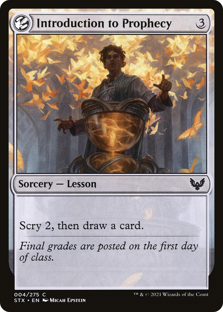 Introduction to Prophecy (STX-004) [Strixhaven: School of Mages] Foil MTG Single Wizards of the Coast
