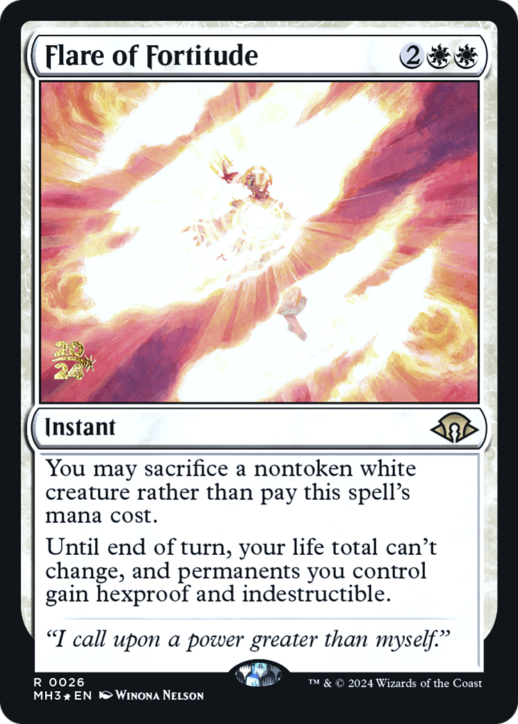 Flare of Fortitude (PRE-026) [Modern Horizons 3 Promos] Foil MTG Single Wizards of the Coast