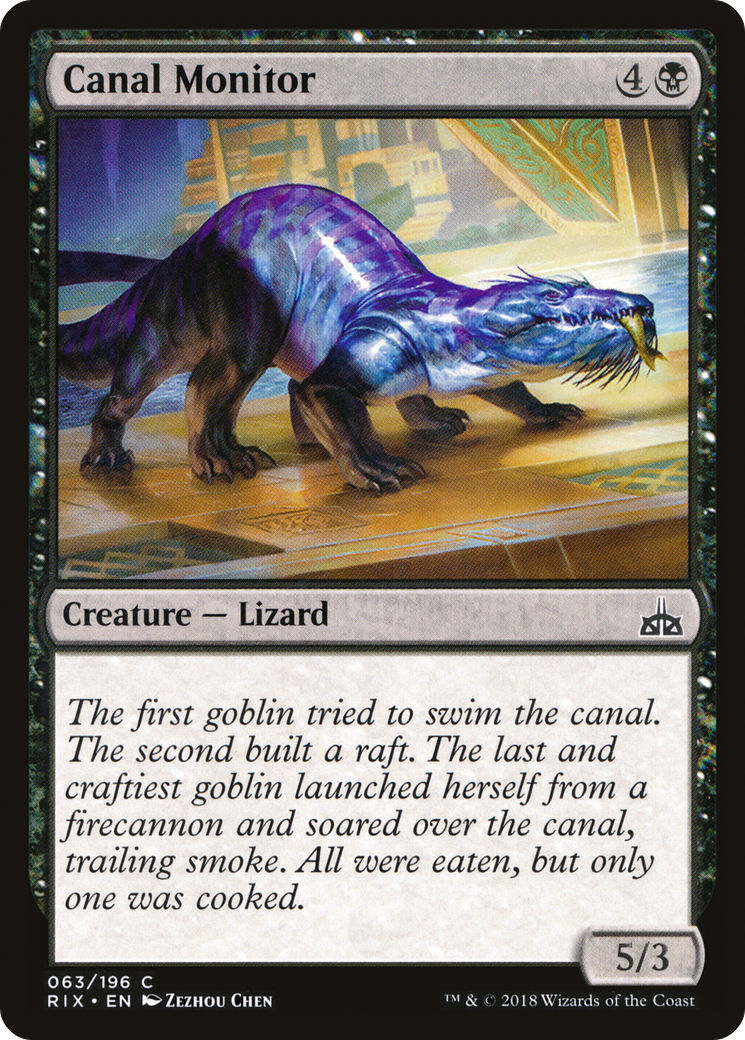 Canal Monitor (RIX-063) [Rivals of Ixalan] Foil MTG Single Wizards of the Coast
