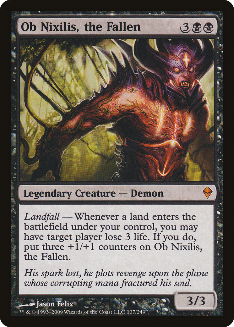 Ob Nixilis, the Fallen (ZEN-107) [Zendikar] Foil MTG Single Wizards of the Coast