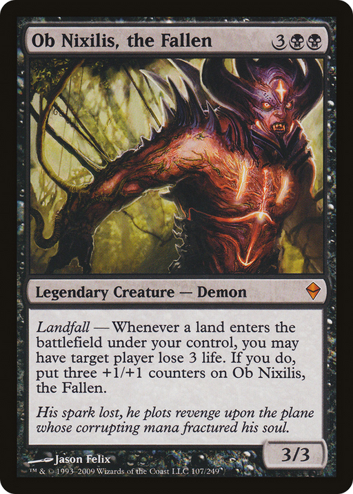 Ob Nixilis, the Fallen (ZEN-107) [Zendikar] Foil MTG Single Wizards of the Coast