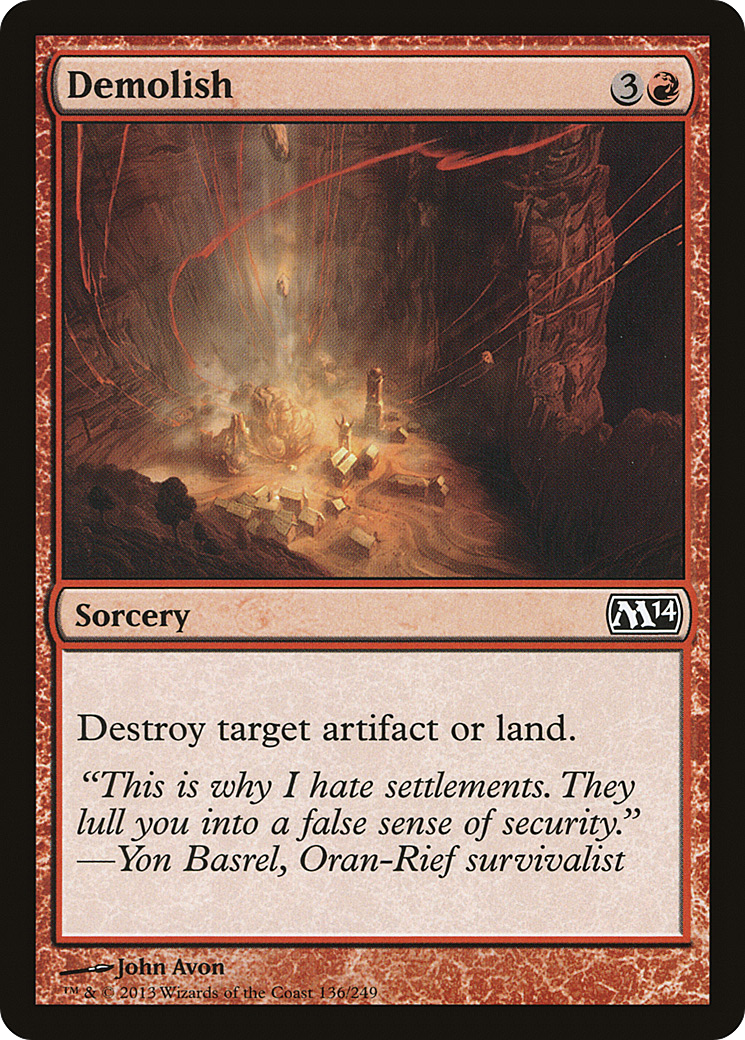 Demolish (M14-136) [Magic 2014] MTG Single Wizards of the Coast