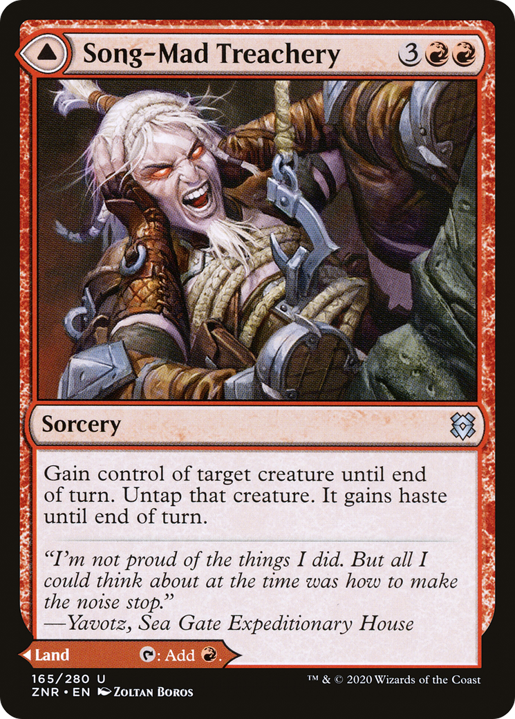 Song-Mad Treachery // Song-Mad Ruins (ZNR-165) [Zendikar Rising] MTG Single Wizards of the Coast