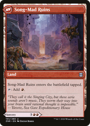 Song-Mad Treachery // Song-Mad Ruins (ZNR-165) [Zendikar Rising] Foil MTG Single Wizards of the Coast