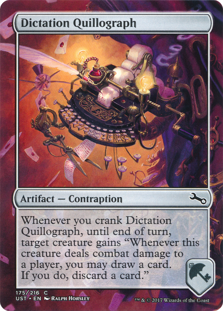 Dictation Quillograph (UST-175) [Unstable] (Borderless) Foil MTG Single Wizards of the Coast