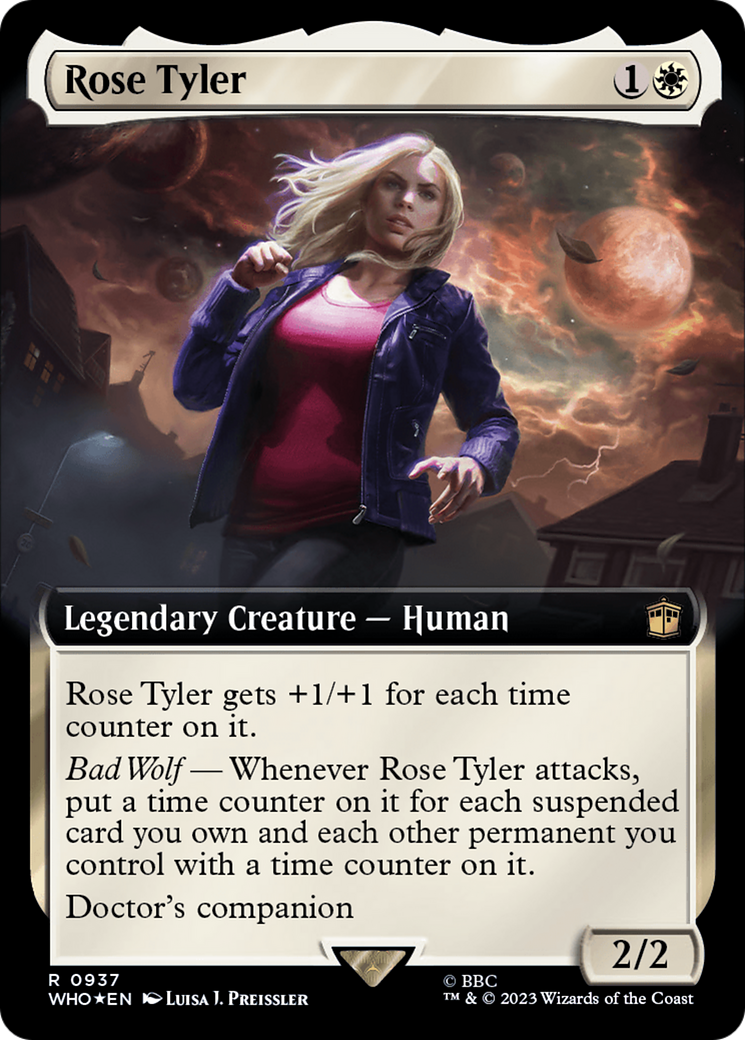 Rose Tyler (Surge Foil) (WHO-937) [Doctor Who] (Extended Art) Foil MTG Single Wizards of the Coast