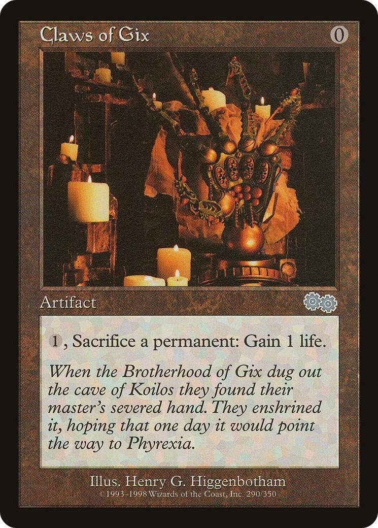 Claws of Gix (USG-290) [Urza's Saga] MTG Single Wizards of the Coast