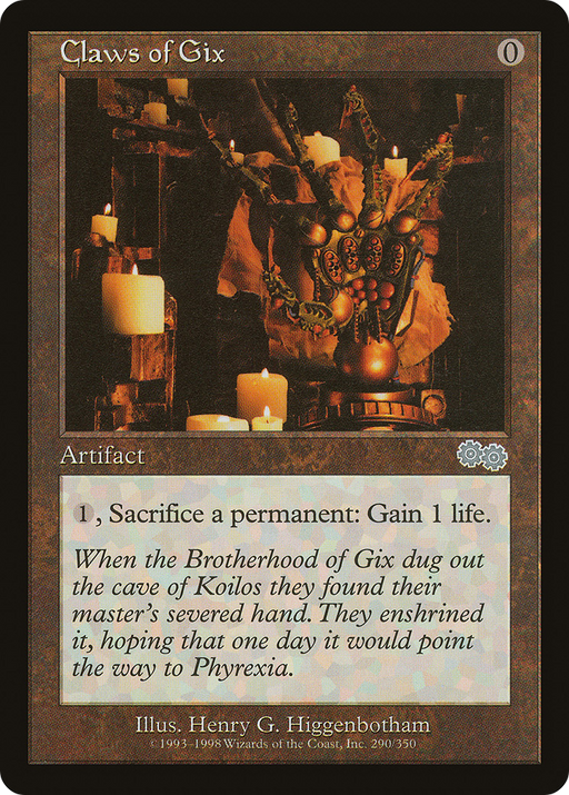 Claws of Gix (USG-290) [Urza's Saga] MTG Single Wizards of the Coast