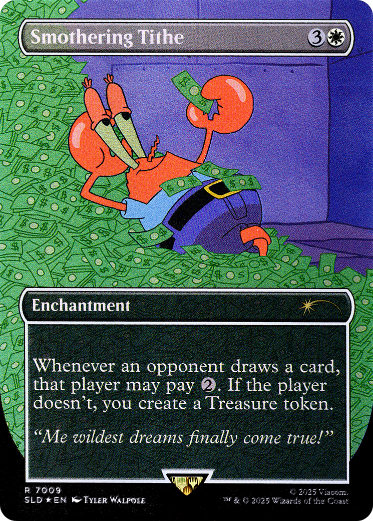 Smothering Tithe (SLD-7009) [Secret Lair] Drop (Borderless) Foil MTG Single Wizards of the Coast