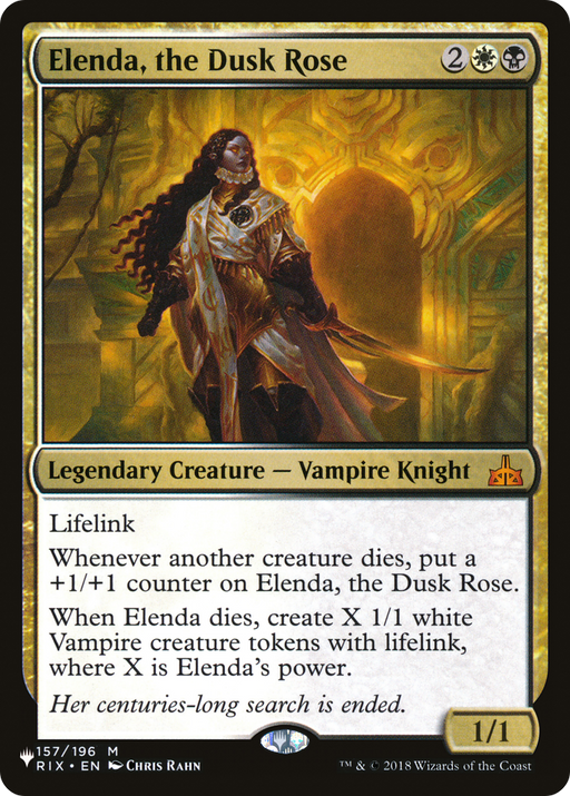 Elenda, the Dusk Rose (LIST-157/196) [Mystery Booster] The List MTG Single Wizards of the Coast