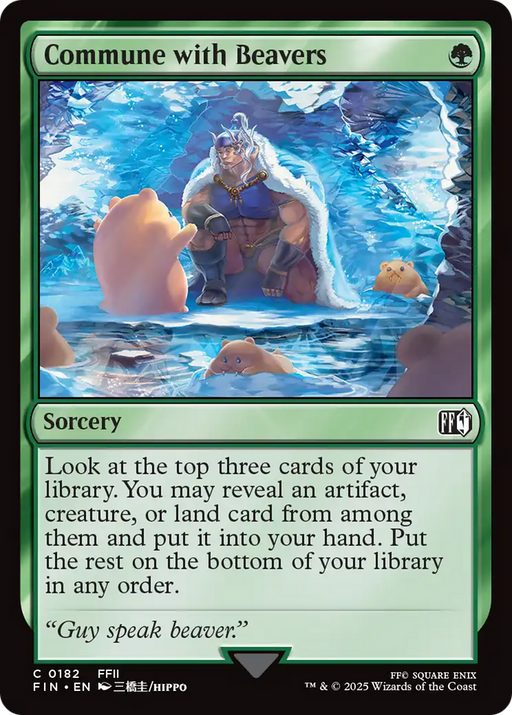 Commune with Beavers (FIN-182) [FINAL FANTASY] Foil MTG Single Wizards of the Coast