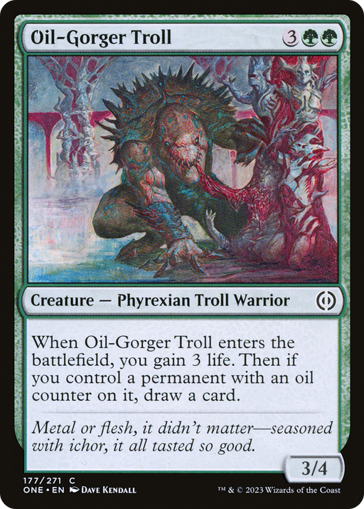 Oil-Gorger Troll (ONE-177) [Phyrexia: All Will Be One] Foil MTG Single Wizards of the Coast