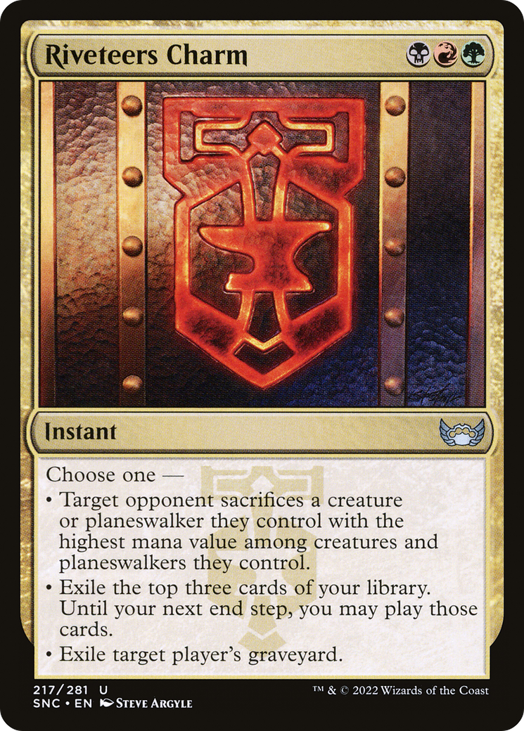 Riveteers Charm (SNC-217) [Streets of New Capenna] Foil MTG Single Wizards of the Coast