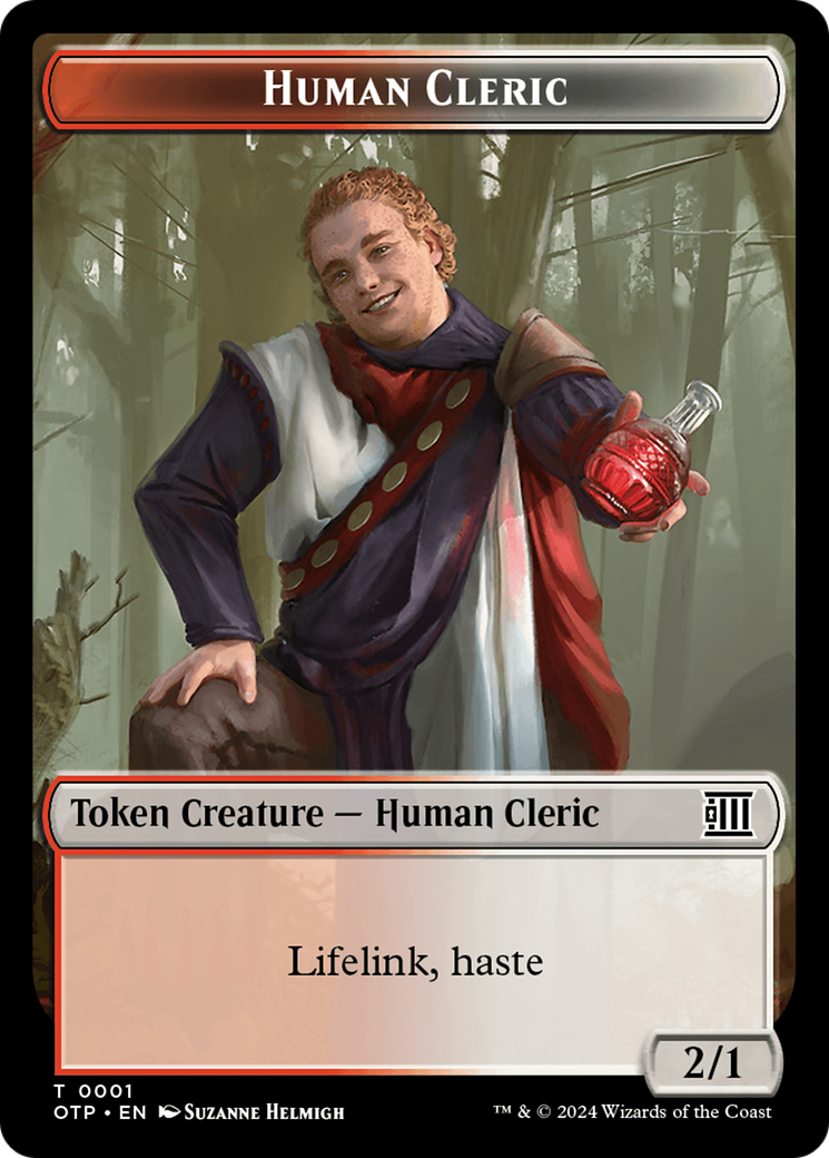 Mercenary // Human Cleric Double-Sided Token [Tokens] Outlaws of Thunder Junction Tokens MTG Single Magic: The Gathering