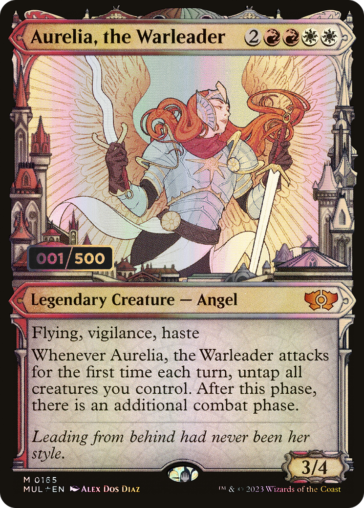 Aurelia, the Warleader (Serial Numbered) (MUL-165) [Multiverse Legends] (Showcase) Foil MTG Single Wizards of the Coast