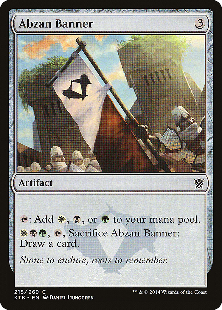 Abzan Banner (KTK-215) [Khans of Tarkir] MTG Single Wizards of the Coast