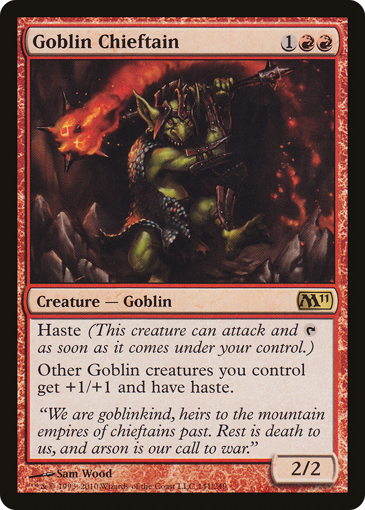 Goblin Chieftain (M11-141) [Magic 2011] Foil MTG Single Wizards of the Coast
