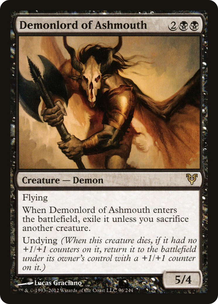 Demonlord of Ashmouth (AVR-096) [Avacyn Restored] Foil MTG Single Wizards of the Coast
