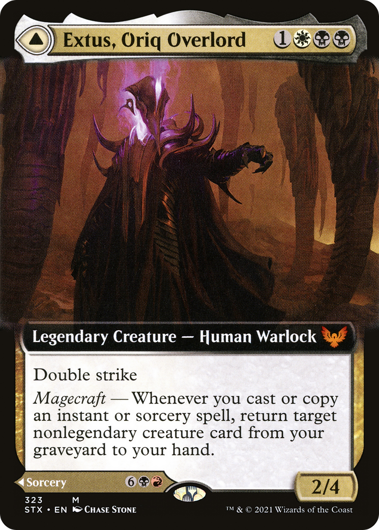 Extus, Oriq Overlord (STX-323) [Strixhaven: School of Mages] (Extended Art) Foil MTG Single Wizards of the Coast