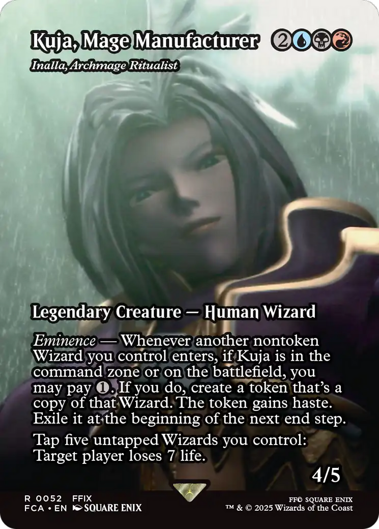 Kuja, Mage Manufacturer - Inalla, Archmage Ritualist (Showcase) (FCA-052) [FINAL FANTASY: Through the Ages] / Kuja, Mage Manufacturer (Borderless) MTG Single Wizards of the Coast