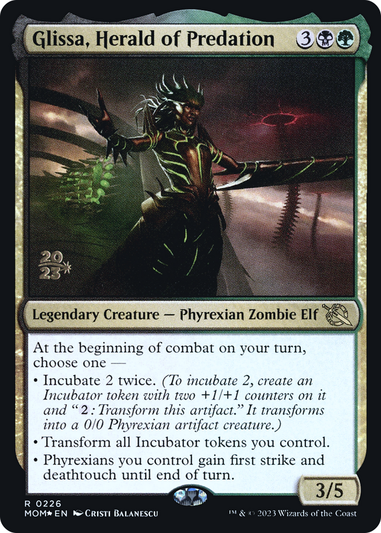 Glissa, Herald of Predation (PRE-226) [March of the Machine Promos] Foil MTG Single Wizards of the Coast
