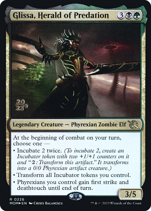 Glissa, Herald of Predation (PRE-226) [March of the Machine Promos] Foil MTG Single Wizards of the Coast