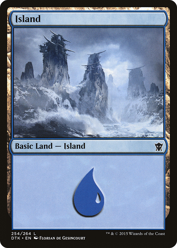 Island (254) (DTK-254) [Dragons of Tarkir] Foil MTG Single Wizards of the Coast