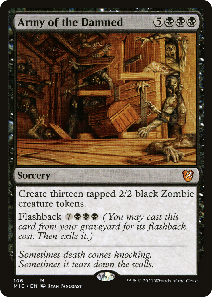 Army of the Damned (MIC-106) [Midnight Hunt Commander] MTG Single Wizards of the Coast