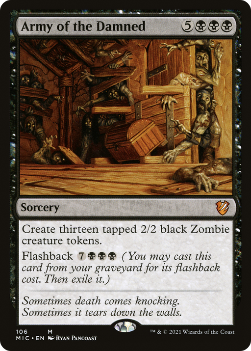 Army of the Damned (MIC-106) [Midnight Hunt Commander] MTG Single Wizards of the Coast