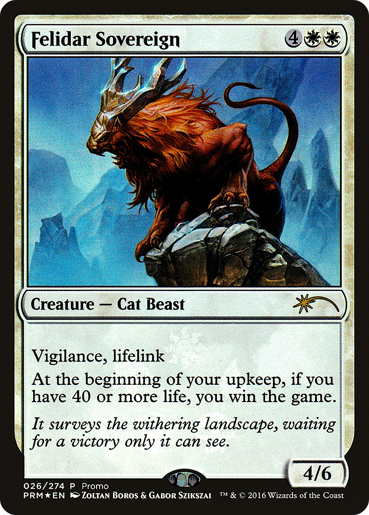 Felidar Sovereign (MEDIA-026) [Battle for Zendikar Promos] Foil MTG Single Wizards of the Coast