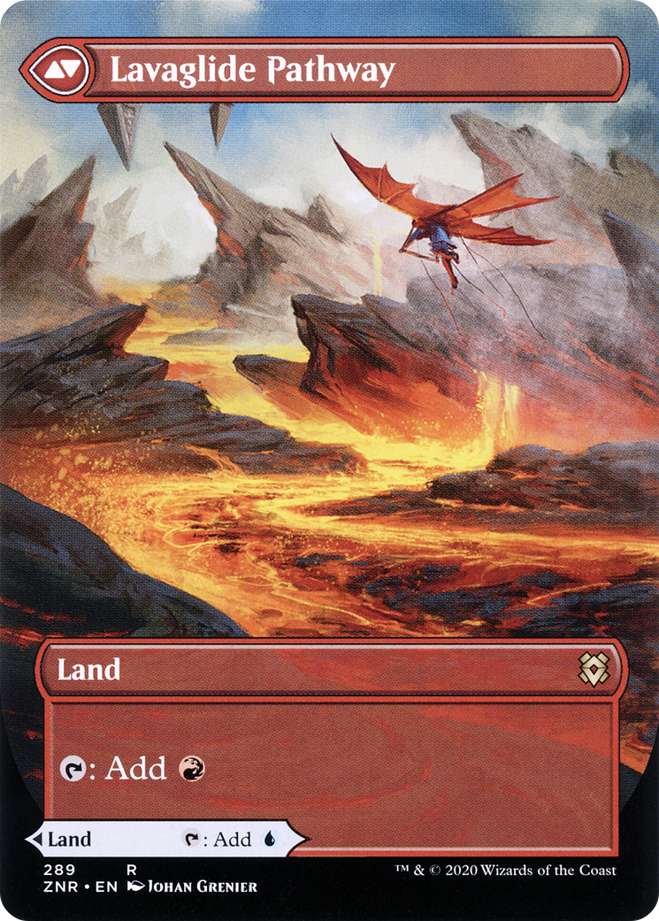 Riverglide Pathway (ZNR-289) [Zendikar Rising] (Showcase) (Borderless) MTG Single Wizards of the Coast