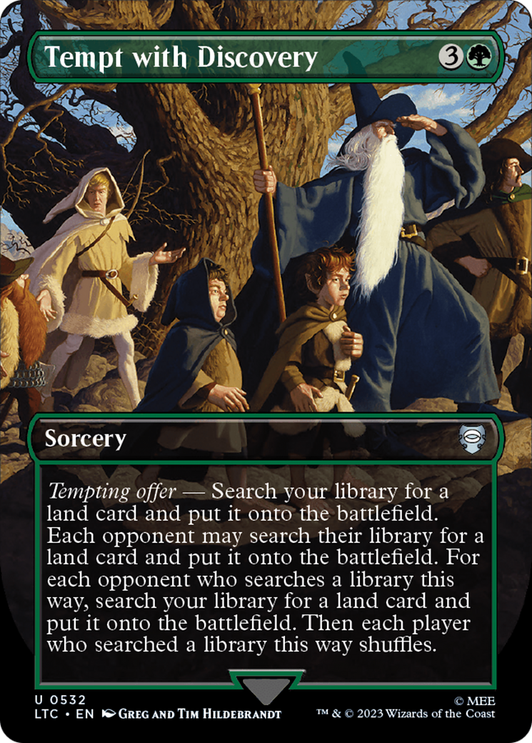 Tempt with Discovery (LTC-532) [Tales of Middle-earth Commander] (Borderless) MTG Single Wizards of the Coast
