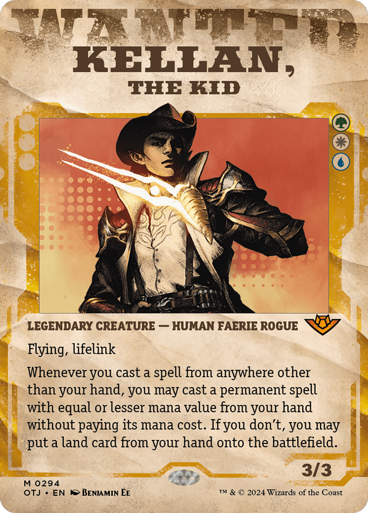 Kellan, the Kid (OTJ-294) [Outlaws of Thunder Junction] (Showcase) (Borderless) Foil MTG Single Wizards of the Coast