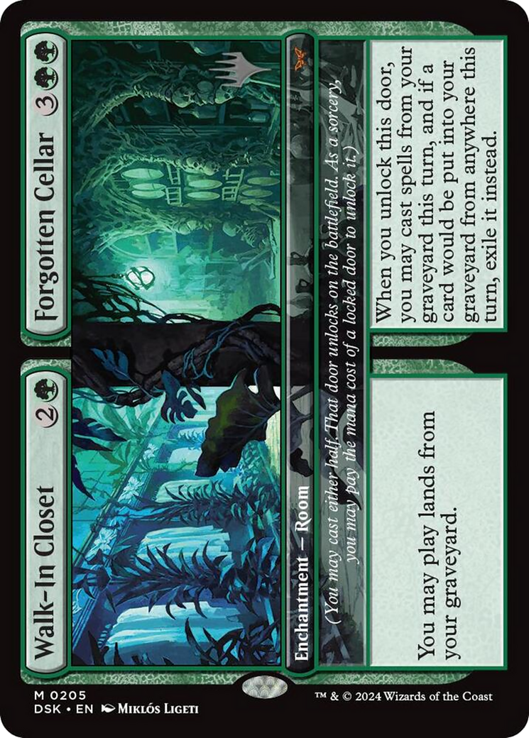 Walk-In Closet // Forgotten Cellar (PPDSK-205) [Duskmourn: House of Horror Promos] MTG Single Wizards of the Coast
