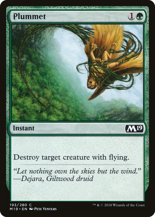 Plummet (M19-193) [Core Set 2019] MTG Single Wizards of the Coast