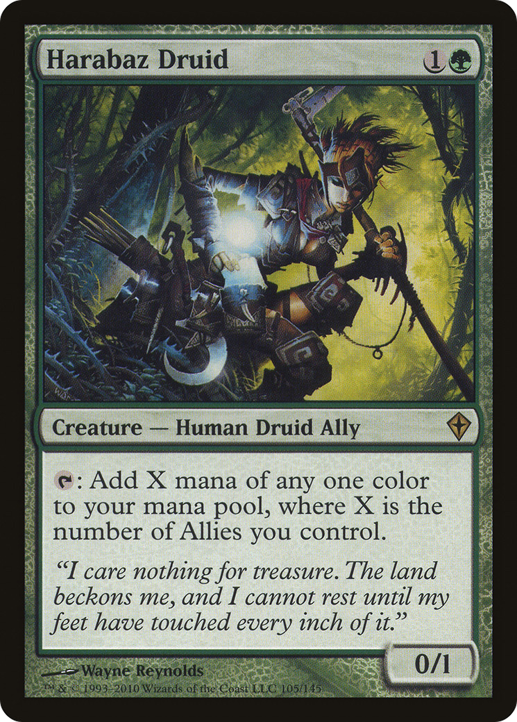 Harabaz Druid (WWK-105) [Worldwake] Foil MTG Single Wizards of the Coast
