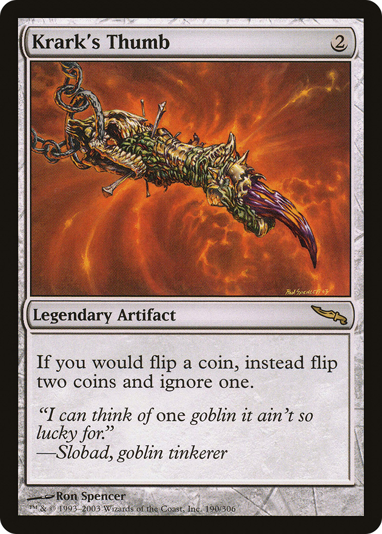 Krark's Thumb (MRD-190) [Mirrodin] Foil MTG Single Wizards of the Coast