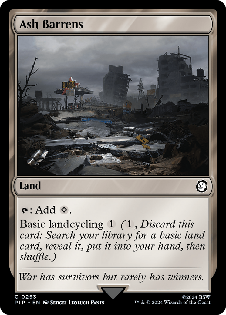 Ash Barrens (PIP-253) [Fallout] Foil MTG Single Wizards of the Coast