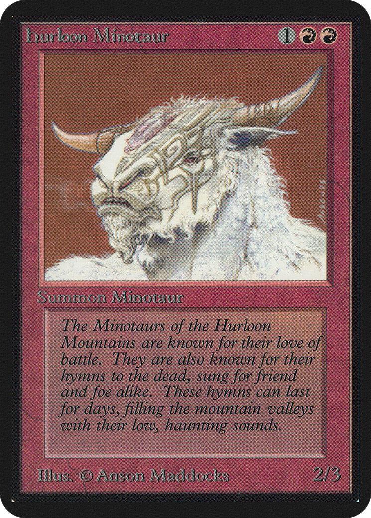 Hurloon Minotaur (LEA-) [Oldschool] Limited Edition Alpha MTG Single Wizards of the Coast