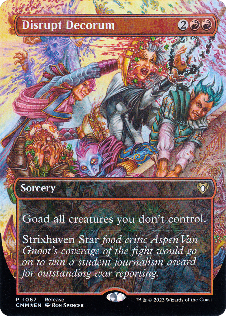 Disrupt Decorum (LARP-1067) [Commander Masters] (Borderless) Foil MTG Single Wizards of the Coast