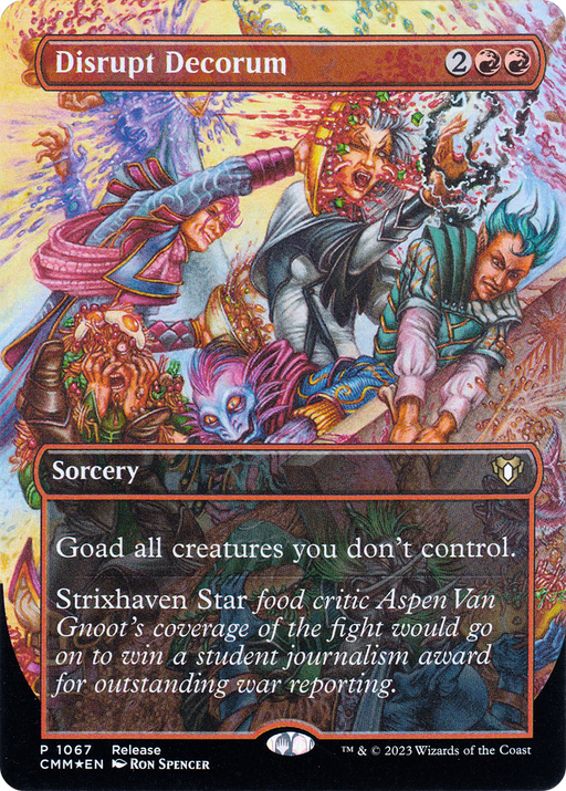 Disrupt Decorum (LARP-1067) [Commander Masters] (Borderless) Foil MTG Single Wizards of the Coast