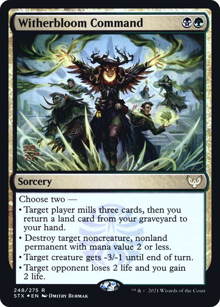 Witherbloom Command (PRE-248) [Strixhaven: School of Mages Promos] Foil MTG Single Wizards of the Coast