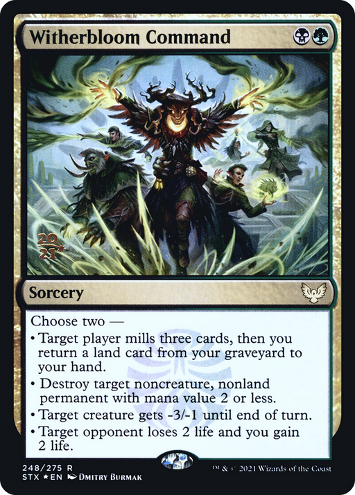 Witherbloom Command (PRE-248) [Strixhaven: School of Mages Promos] Foil MTG Single Wizards of the Coast