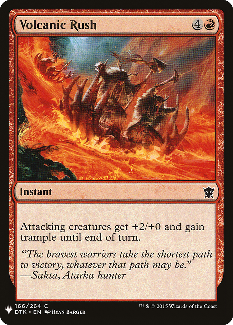 Volcanic Rush (LIST-DTK-166) [Mystery Booster] The List MTG Single Wizards of the Coast
