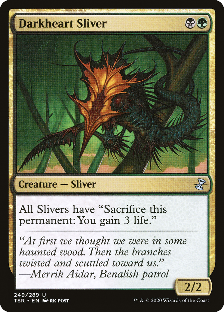 Darkheart Sliver (TSR-249) [Time Spiral Remastered] Foil MTG Single Wizards of the Coast