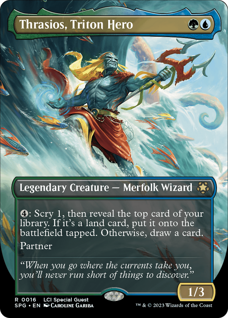 Thrasios, Triton Hero (SPG-016) [Special Guests] (Borderless) MTG Single Wizards of the Coast