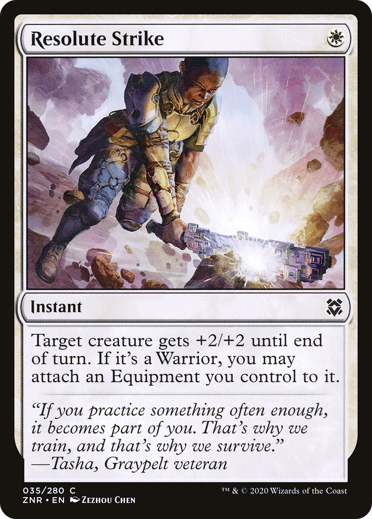Resolute Strike (ZNR-035) [Zendikar Rising] Foil MTG Single Wizards of the Coast