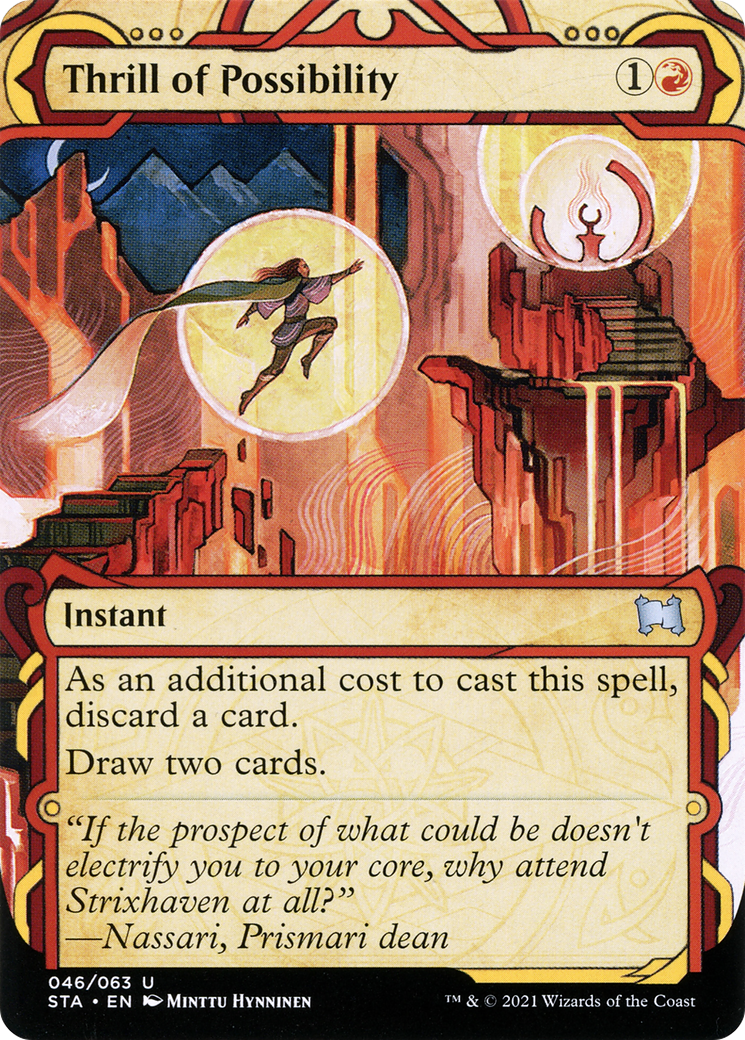 Thrill of Possibility (STA-046) [Strixhaven Mystical Archive] (Showcase) (Borderless) MTG Single Wizards of the Coast