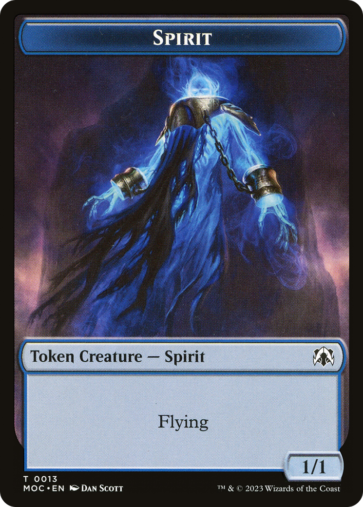 Spirit (TMOC-013) [Tokens] March of the Machine Commander Tokens MTG Single Wizards of the Coast