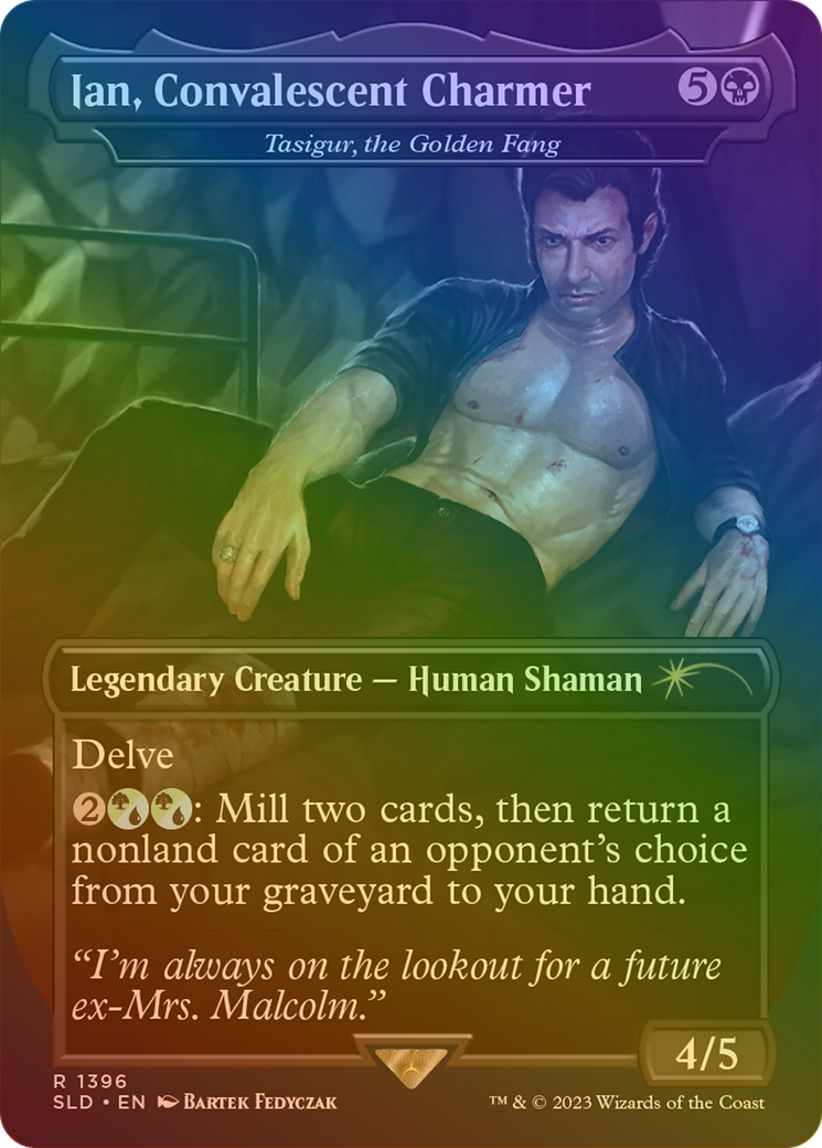 Ian, Convalescent Charmer - Tasigur, the Golden Fang (Rainbow Foil) (SLD-1396) [Secret Lair] Drop (Borderless) Foil MTG Single Wizards of the Coast